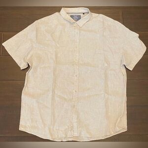 Free line Athens 100% Line button up short sleeve shirts men’s size XXL